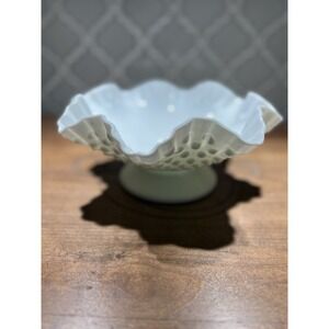 Fenton Vintage Milk Glass‎ Hobnail Candy Dish